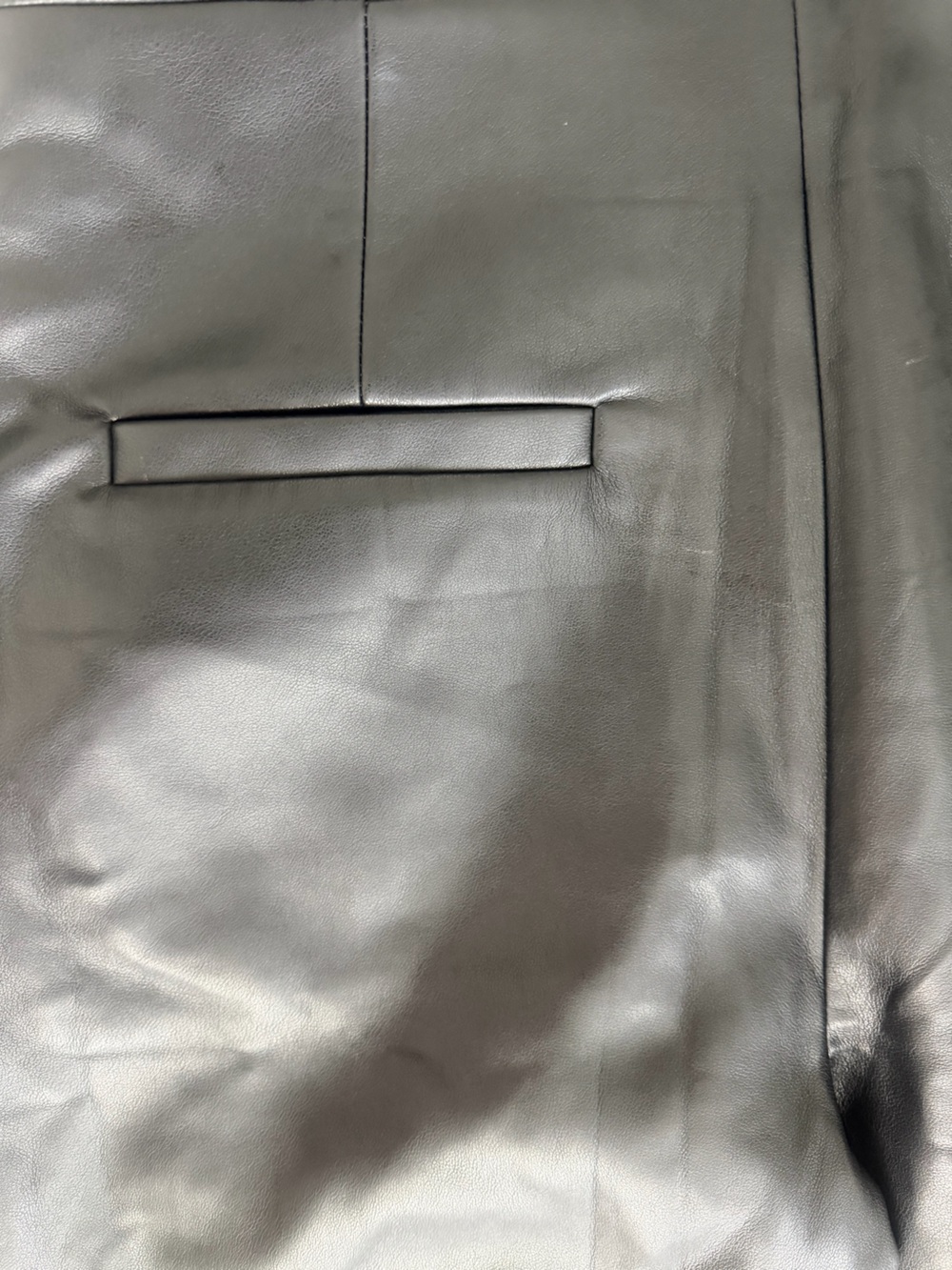 SER.O.YA Black Faux Leather Wide-Leg Jumpsuit - Picture 7 of 7